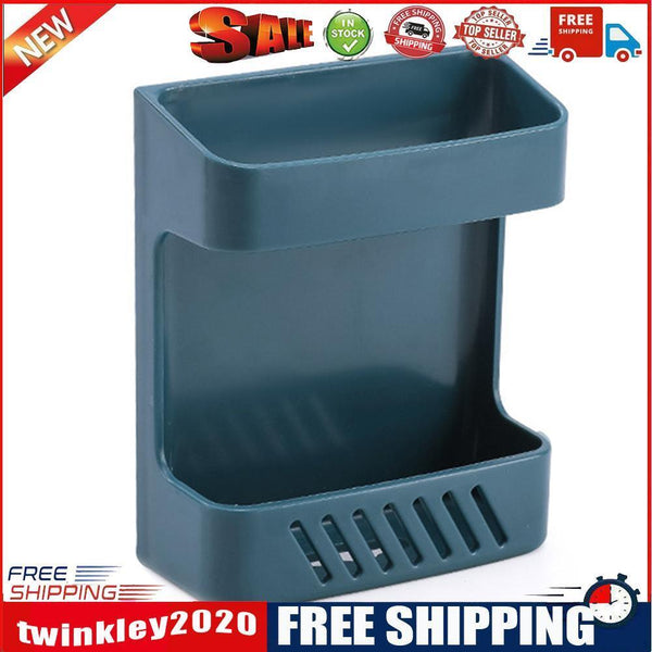 Wall Mounted Remote Control Storage Box Home Phone Holder Case Stand (Blue)