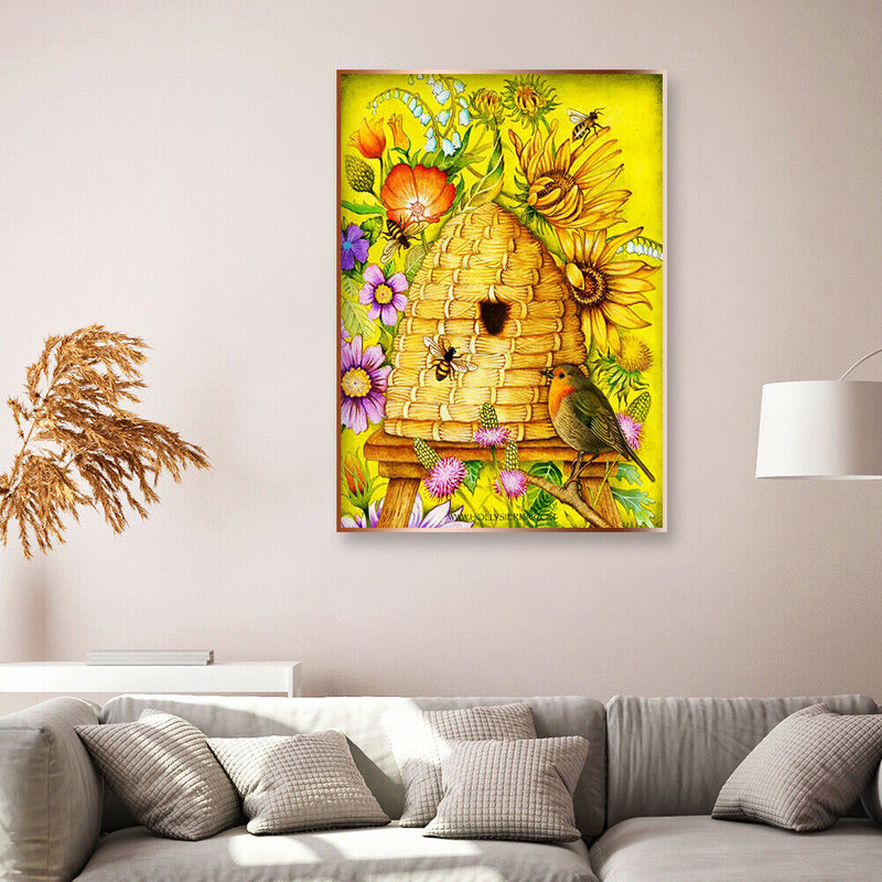 Special Shaped Bee Nest Flower 5D DIY Diamond Painting Part Drill Home Craft Art