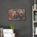 Iron Painting Motorcycle Metal Sign Plaque Poster Bar Club Hotel Decor (B) Newly