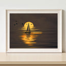Frameless Sunset Sea Landscape Digital Paint Painted By Numbers On Canvas