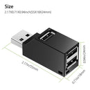 Universal Data Transfer Portable Mini Splitter Box USB 3.0 Hub 3 Ports Adapter