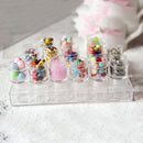 Clear Plastic Bead Jewelry Storage Containers with 30pcs Small Round Jars Newly