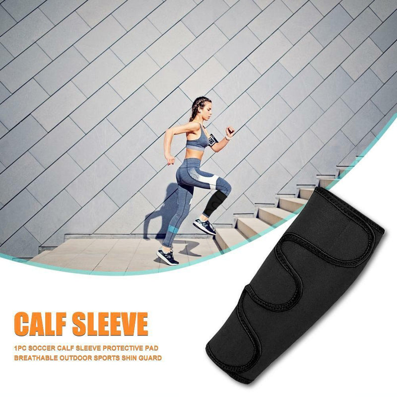 1pc Soccer Calf Sleeve Protective Pad Breathable Outdoor Sports Shin Guard