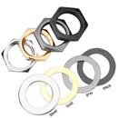 3/8 In. Guitar Bass Socket Nut Gasket Connector Washer Nuts Set (Black)