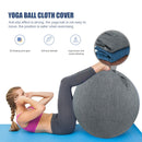 Cotton Linen Yoga Exercise Balance Ball Protective Cover (Navy Blue 65cm) Newly