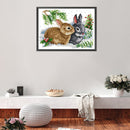 11CT Partial Embroidery Counted DIY Lucky Rabbit Cross Stitch Canvas Kit Newly