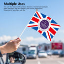 Small Flag - 10pcs Queens Elizabeth Stick Flags 70th Anniversary Decor (1) Newly