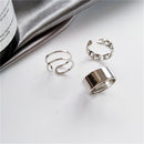 Circular Finger Accessories Opening Rings Set Punk Stack Plain Band Gothic