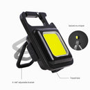Mini Flashlight 500LM COB Bright Rechargeable Keychain for Tent Camping Fis