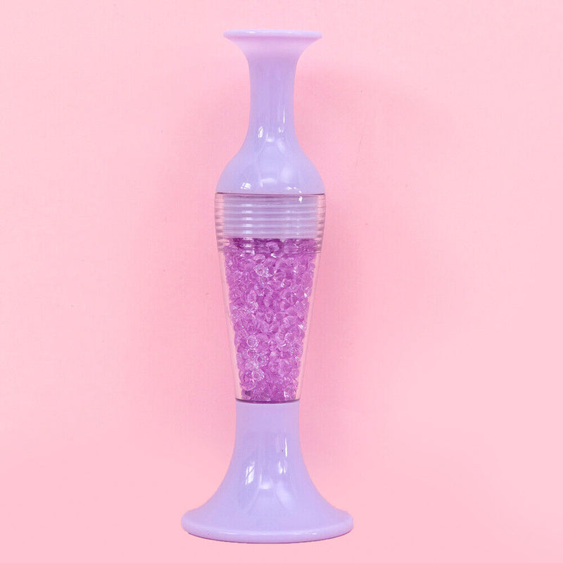 Flower Pot 5D Diamond Painting Point Drill Pen DIY Crafts (w/ Drill Purple)