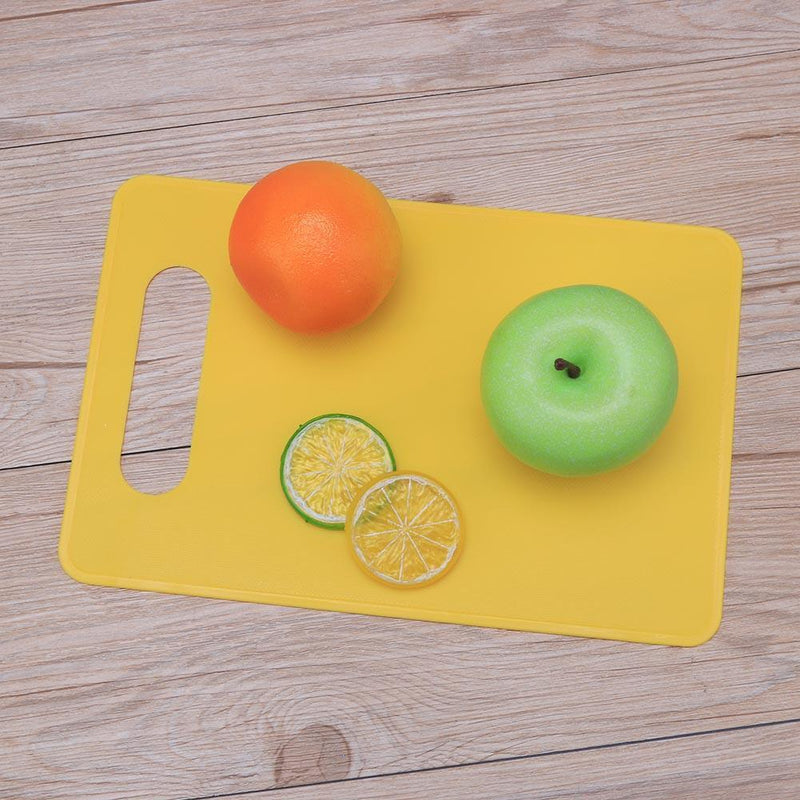5pcs Plastic Non Slip Anti Bacterium Cutting Board Chopping Block(Yellow)