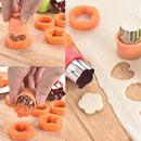 5x3pcs Star Heart Rabbit Shape Vegetables Cutter Cooking Baking Molds (B)