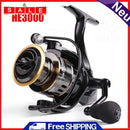 Long Cast Fishing Reel Metal Handle Spinning Gear Ratio: 5.2:1 Fish Wheel Tackle