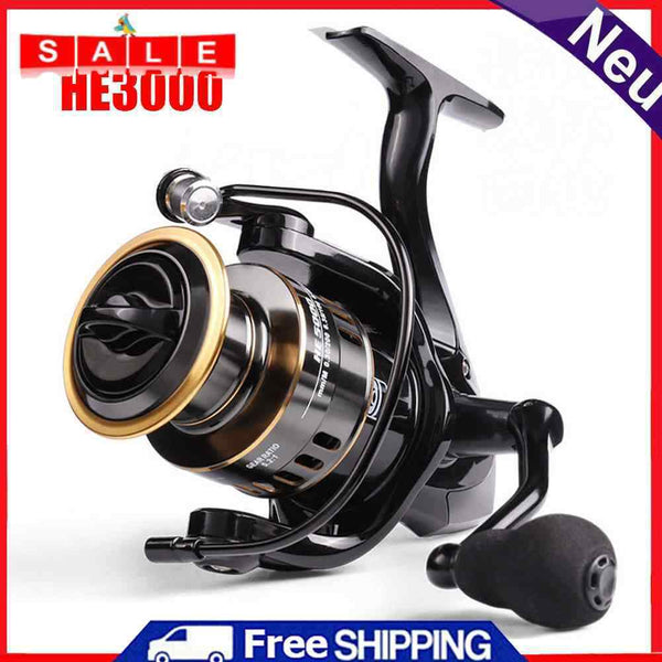 Long Cast Fishing Reel Metal Handle Spinning Gear Ratio: 5.2:1 Fish Wheel Tackle