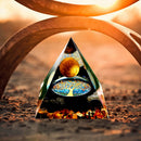 Pyramid Ogan Crystal Energy Tower Nature Reiki Chakra Crushed Stone (B) Newly