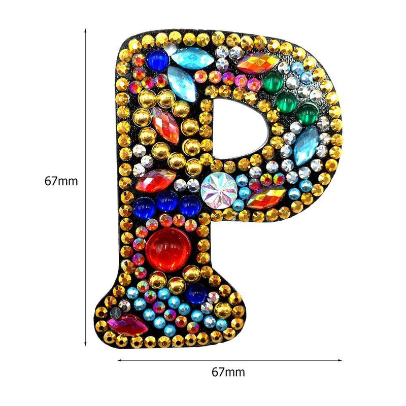 DIY Key Chain Diamond Painting Letters Women Bag Keyring Pendant Gift (P) Newly
