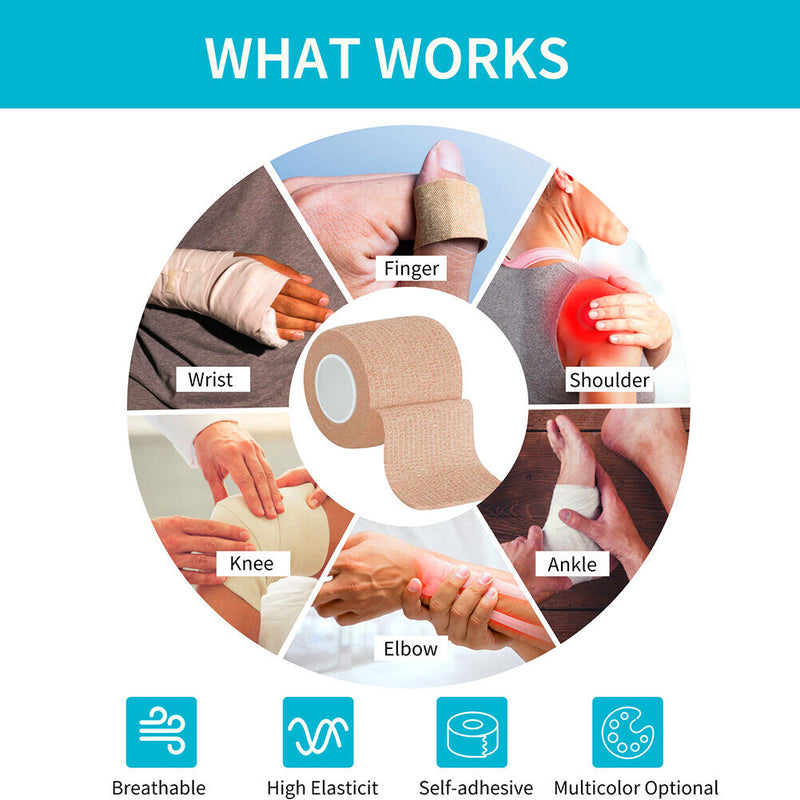 Breathable Sports Wrist Protector Tape Self Adhesive Elastic Hand Joint Ban