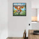 5D Diamond Painting Kit Grazing Cow Full Round Drill DIY Mosaic Picture Home Art