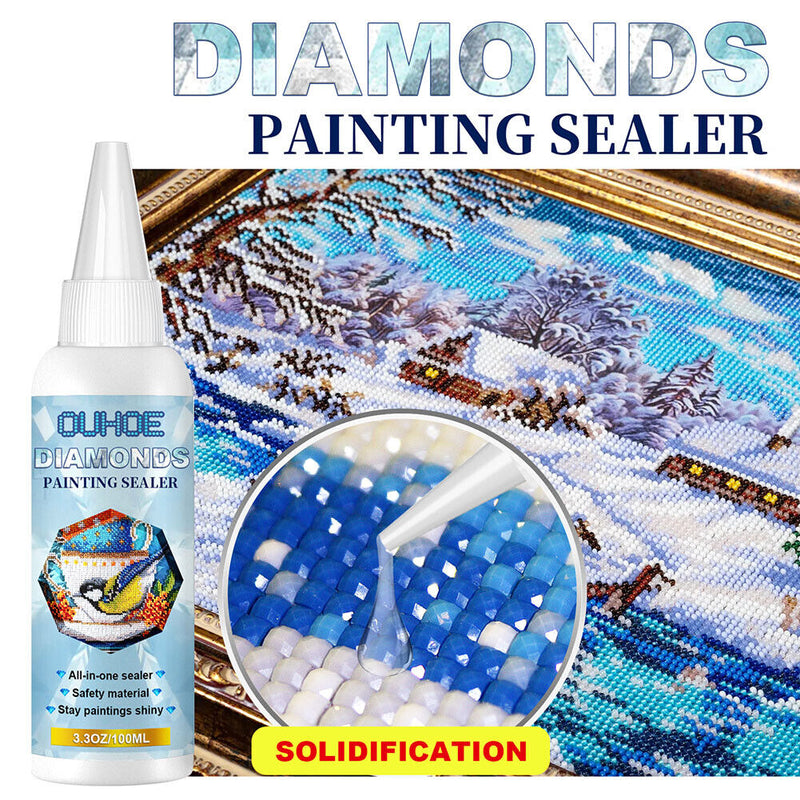 240ml DIY Diamond Painting Conserver Permanent Hold Shine Effect Sealer Glue