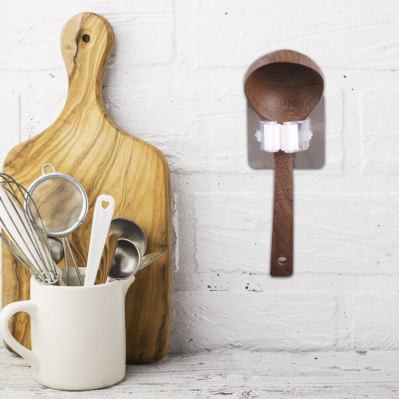 Adhesive Hooks Kitchen Bathroom Wall Mop Hanger Broom Holder Rack (White) Newly