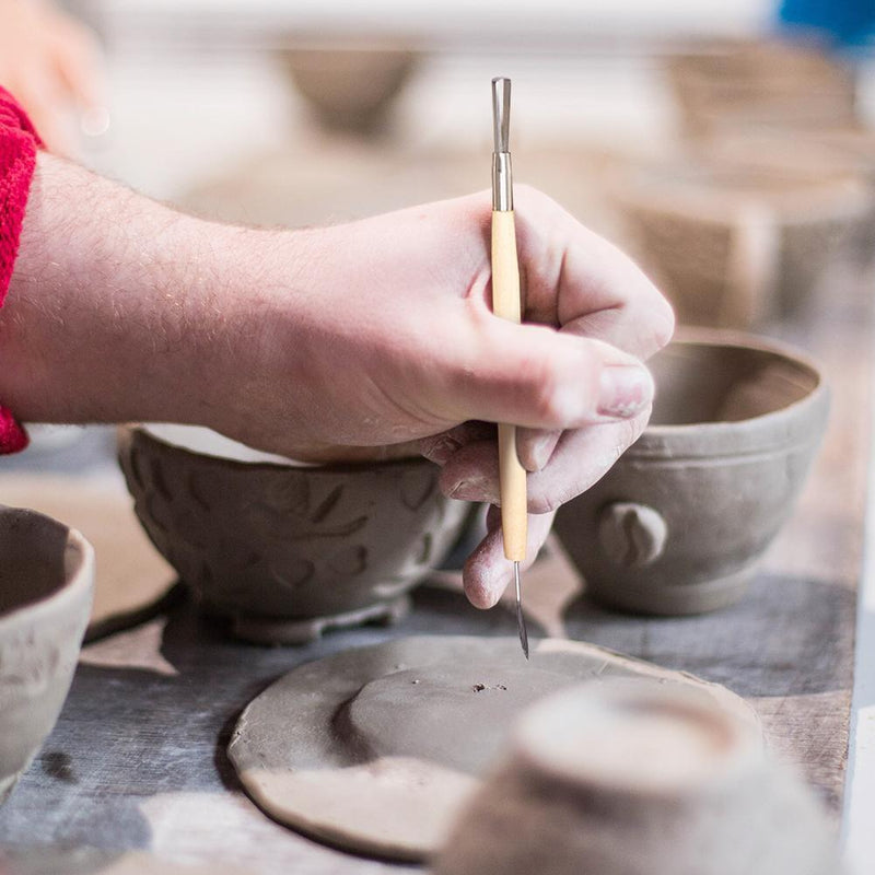 30pcs DIY Clay Pottery Crafts Sculpting Kit Ceramics Wooden Handle Modeling Tool