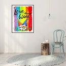 5D DIY Full Drill Round Shape Rainbow Goblin Rhinestone Diamond Drawing for Home