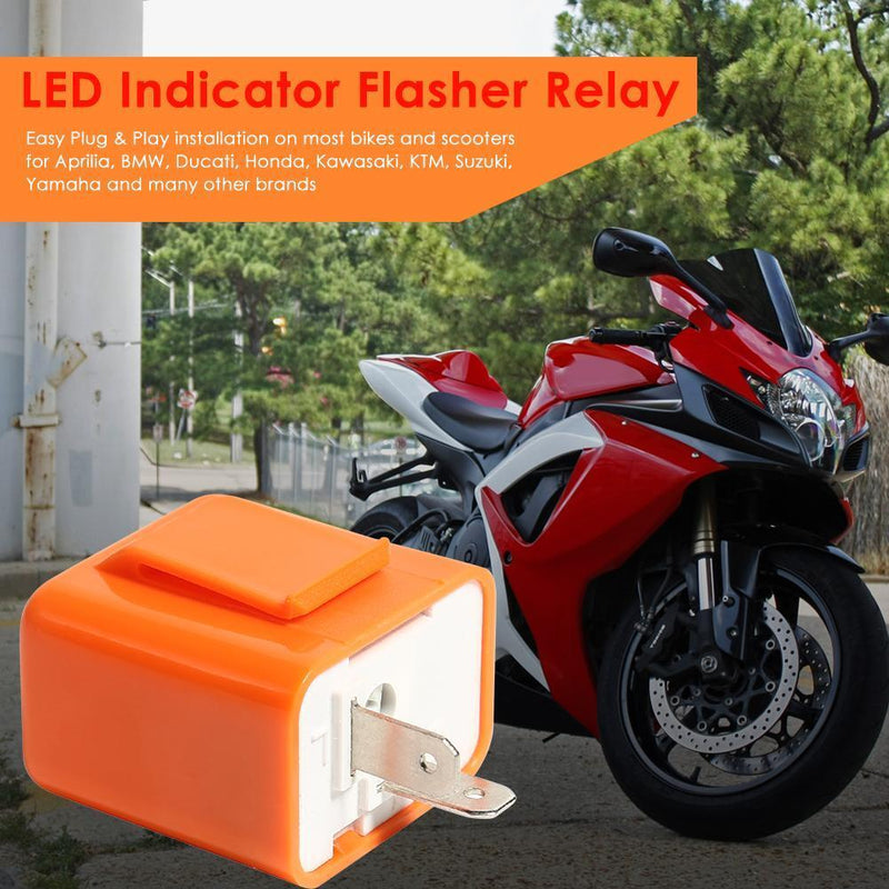 2 Pin Adjustable LED Indicator Flasher Relay Module for Motorcycle Motorbike