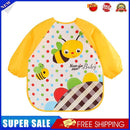 Cartoon Waterproof Unisex Baby Feeding Long Sleeve Art Apron Animal Bibs(B)