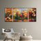 3 Panels Fall Forest Animals Oil Paint By Numbers Kits DIY Handpainted on Canvas