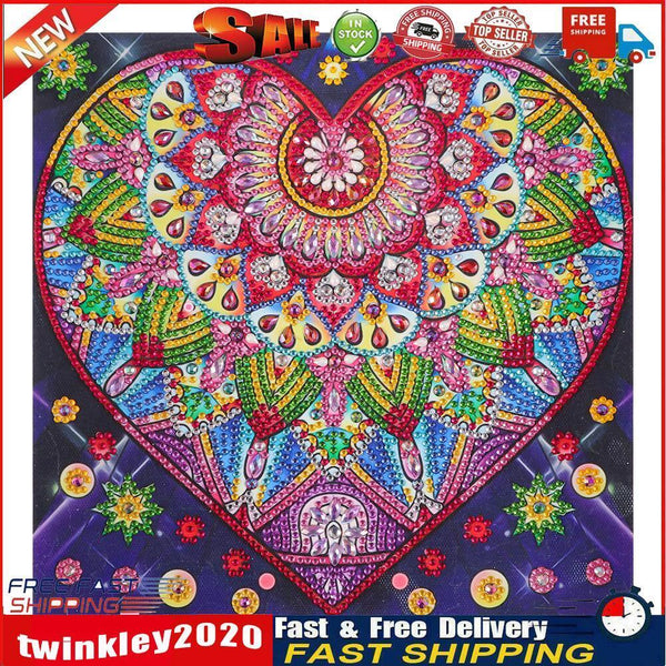 Partial Special Shape Drill Diamond Painting Heart Rhinestone Draw (UP111) Newly