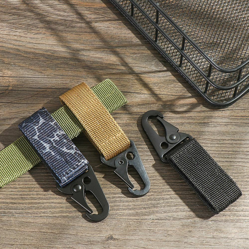 Water Bottle Hanger Hook Buckle Backpack Keychains Nylon Belt Carabiner