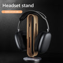Bamboo Wood Metal Headphone Stand Earphones Display Rack Bracket (Grey) Newly