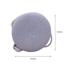 #A Korean Kids Baby Girls Shoulder Bags Straw Woven Round Lovely Summer Holida