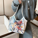 Large Capacity Women Handbag Daily Oil Painting Shoulder Tote Bag (Style 3)