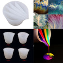 4pcs Split Color Mixing Cup for Art Paints 5 Channels Pouring Cup White (5)