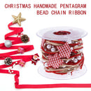 Christmas Ribbon Decorations 16.4 ft Star Bead Chain Gifts Wrap Ribbons