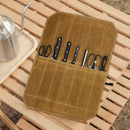 #A Roll Case Wear-resistant Waxed Canvas Cutlery Holders Home Kitchen Cooking To