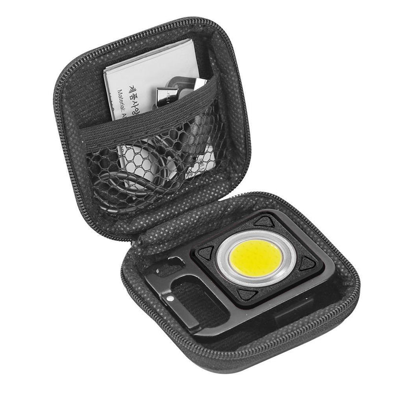 LED Keychain Flashlight USB 500 Lumens Outdoor Camping Working Light (Blue)