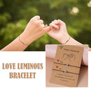 2Pcs/Set Luminous Bracelets Love Lucky Beads Friendship Couple Bracelet Adjusta`