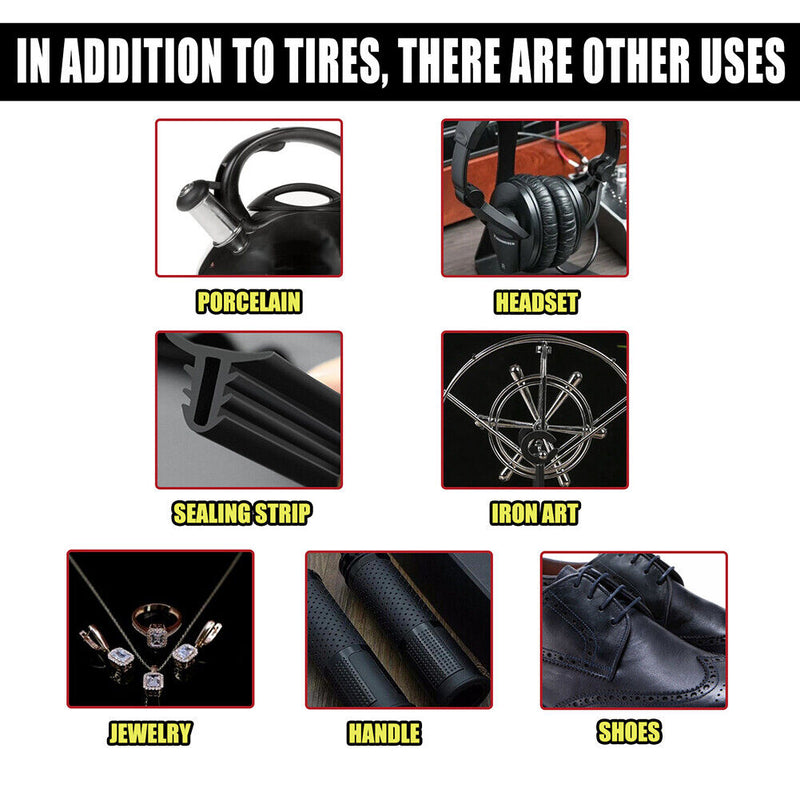 480S Car Rubber Tire Repair Black Glue Window Speaker Super Caulk Sealer Glue
