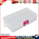 Small Transparent Plastic Storage Box Jewelry Parts Functional Boxes (Red Newly
