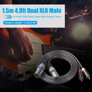 HIFI 2 XLR Male to 2 RCA Male Plug Dual Mixer Microphone Stereo Audio Cable Wire