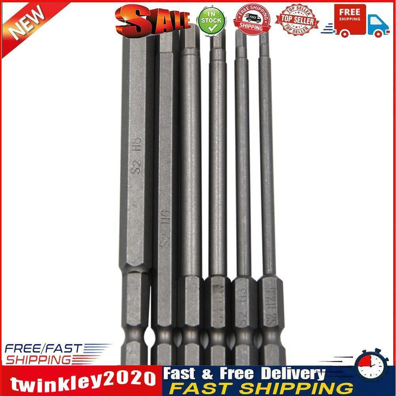 6pcs Allen Wrench Drill Bit Set Woodworking Screwdriver Drilling Hex Head Newly