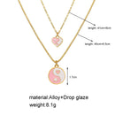 Women Girls Jewelry Tai Chi Round Love Choker Pendant Clavicle Chain Necklace