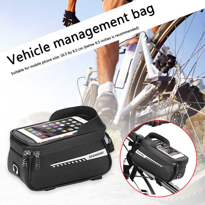 Bike Top Tube Bag Cycling Panner Saddle Bicycle Front Touch Screen Phone Pouch