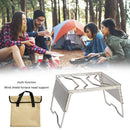 Outdoor Portable Folding BBQ Grill Windproof Camping Pot Stand Stove Rack