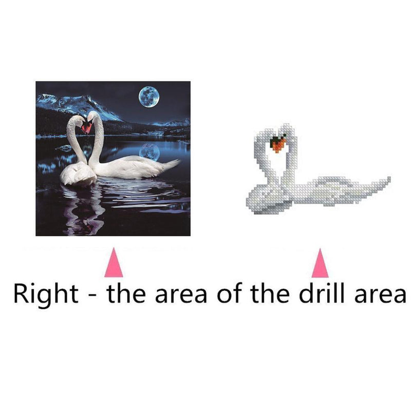 Swan DIY Diamond Painting Embroidery Rhinestones Cross Stitch Mosaic Kits