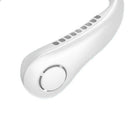 Mini Bladeless Hanging Neck Fan USB Rechargeable Summer Air Cooler (White)