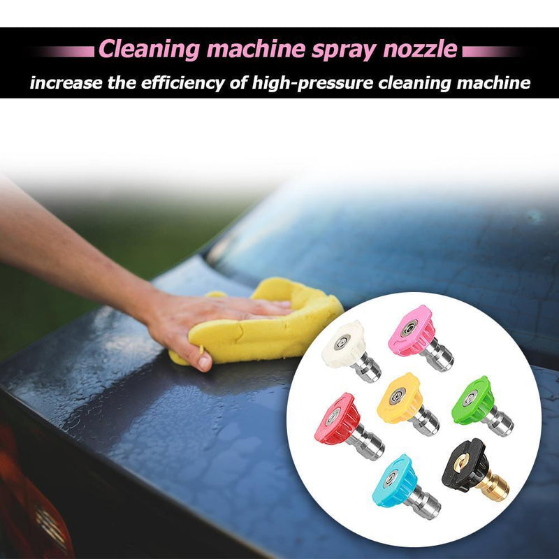 7pcs/set 1/4"" High Pressure Washer Car Jet Lance Spray Nozzles Tip 7 Color