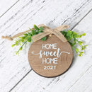 Home Sweet Home Welcome Sign, Rustic Wooden Front Door Hangers, Hanging Ornament